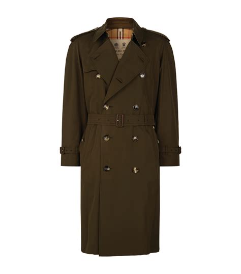 farfetch burberry trench verde kaki westminster|longest burberry trench coat.